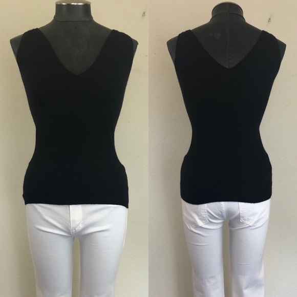 Prada Cashmere V-Neck Sleeveless Top - Picture 3 of 8